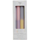 M&S pastel dinner candles in pink, UK version