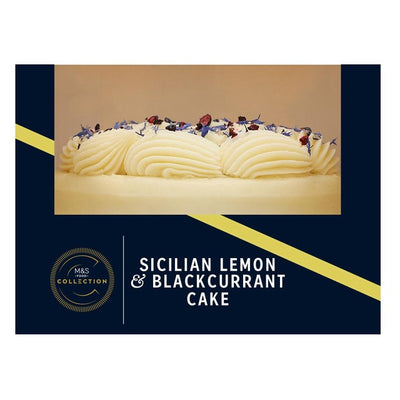 M&S Sizilianische Zitrone & Schwarze Johannisbeere Schichtkuchen 1,22 kg