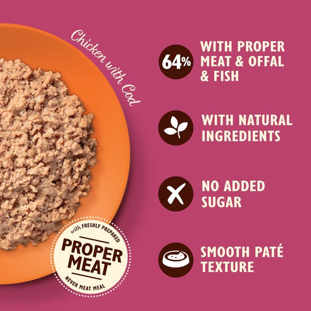 Lily's Kitchen cat food pate chicken and cod 85g, UK version
