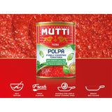 Mutti chopped tomatoes with basil 400g, imported from the UK