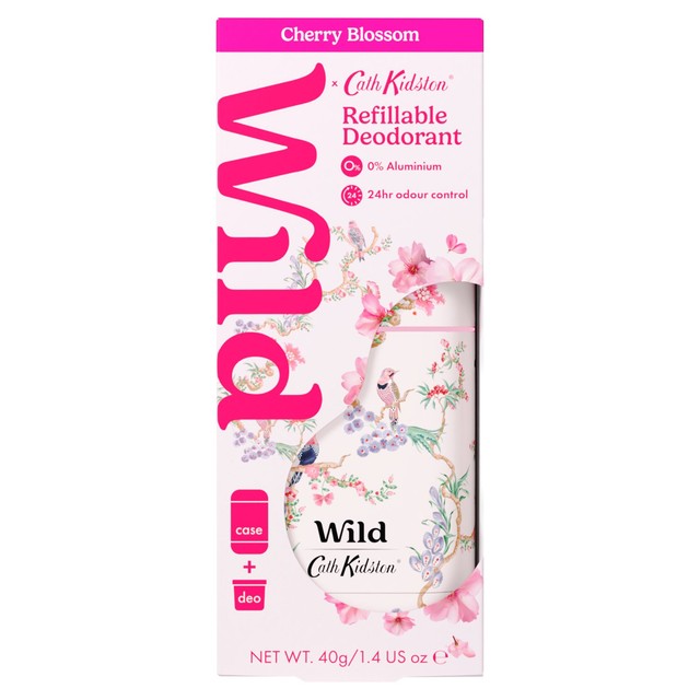 Wild deodorant pack Birds & Berries Cherry Blossom, imported from the UK