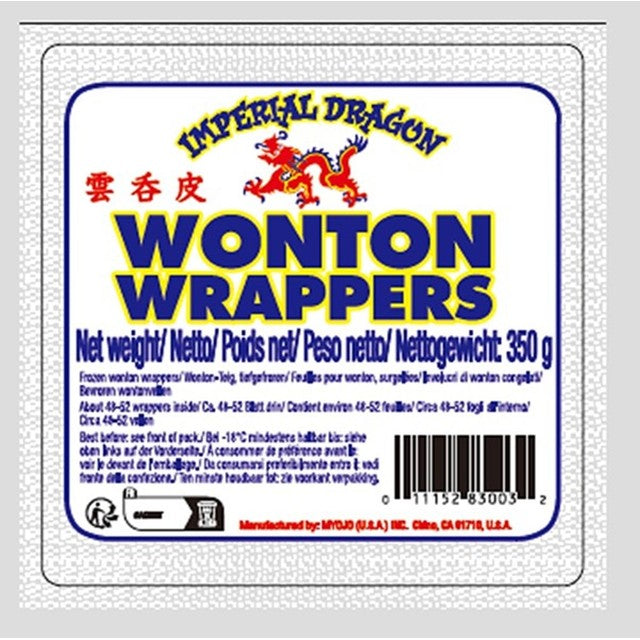 Imperial Dragon frozen wonton wrappers 48 count, UK version