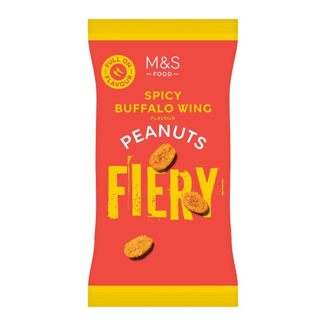M&S Spicy Buffalo Wing Peanuts 200g, imported from the UK