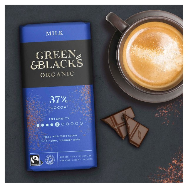Green & Black's organic milk chocolate bar 90g, UK version