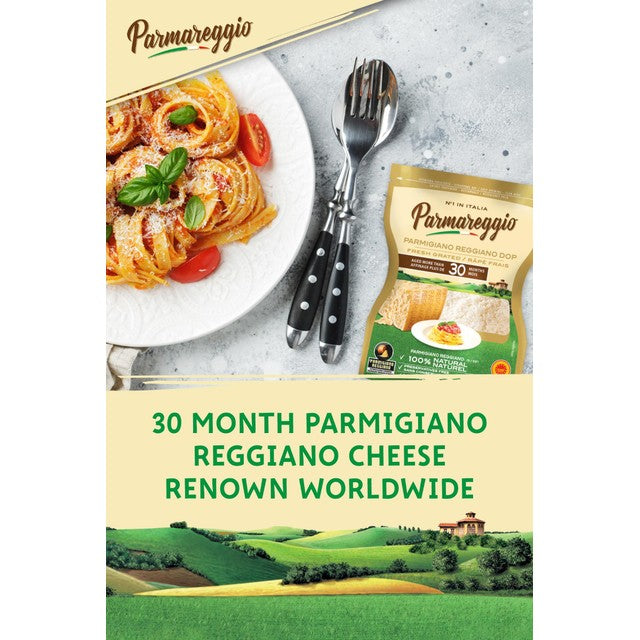 Parmareggio 30 Month Parmigiano Reggiano Grated Cheese 60g, imported from the UK