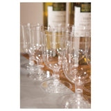 Duni transparent plastic wine glasses 150ml (British brand)