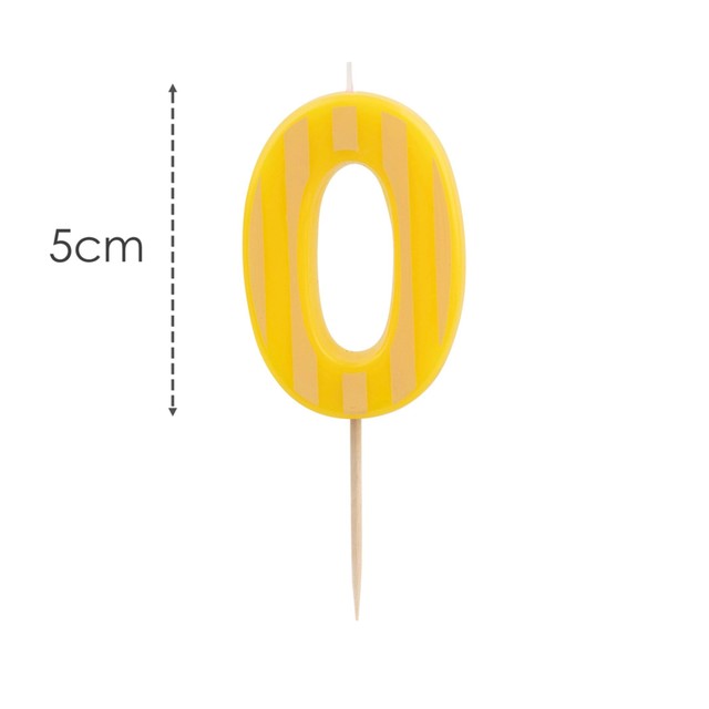 Talking Tables Number 0 Candle for cake decorations - British product