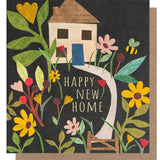 Caroline Gardner New Home floral greeting card H146 x W140mm - British product