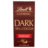 Lindt 70% dark cooking chocolate bar 200g, UK version