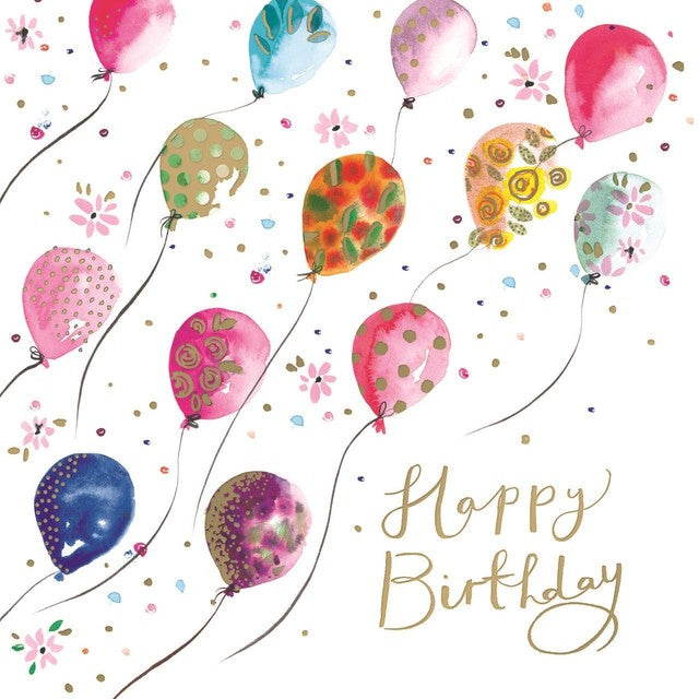 Woodmansterne pink magical birthday card 16.7x16.6cm, imported from the UK