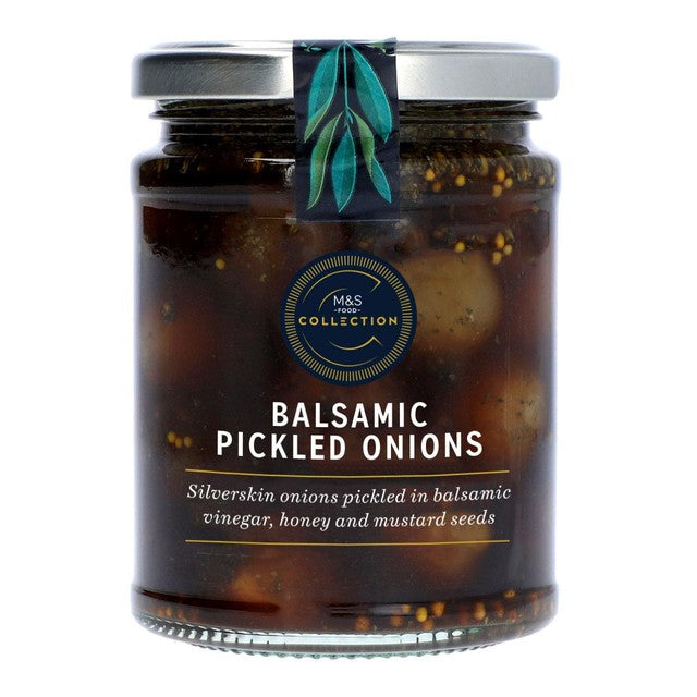M&S balsamic pickled onions 295g, imported from the UK