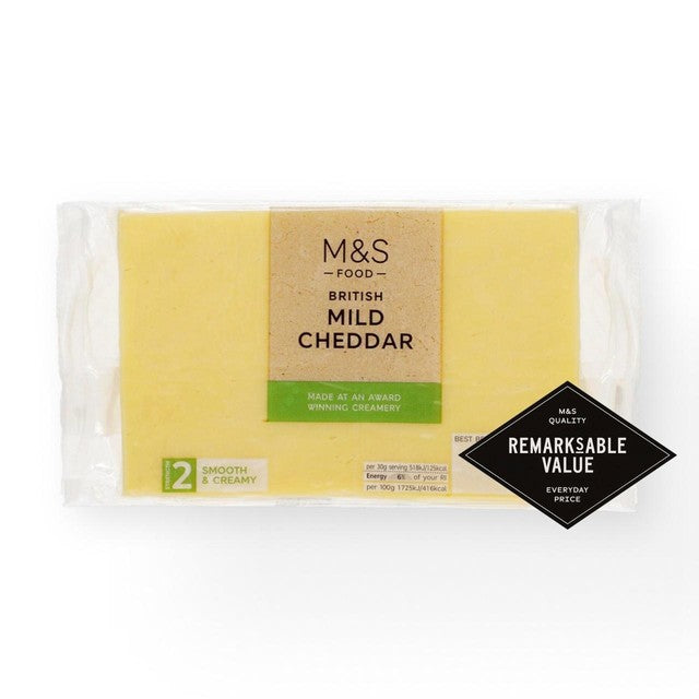 M&S British Mild Cheddar cheese 550g, imported from the UK