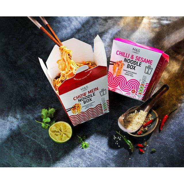 M&S Chilli & Sesame Noodle Box 300g, imported from the UK