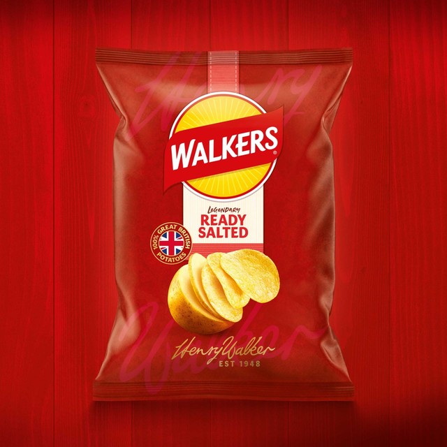 Walkers ready salted potato crisps 150g (British brand)