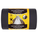 Polylina extra strong tie handle refuse sacks 75L, imported from the UK