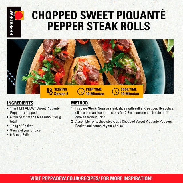 Peppadew mild chopped piquanté peppers 280g, imported from the UK