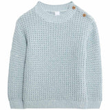 M&S boys pure cotton open knit jumper blue 6-9 months, imported from the UK
