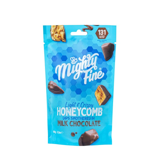 Mighty Fine milk chocolate honeycomb pouch 90g, imported from the UK