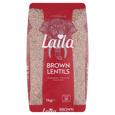 M&S Laila Brown Lentils Dry Lentils 1kg- Buy online at McGrocer