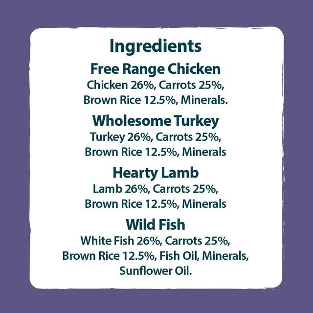 Burns wet dog food variety box 6 x 395g - British product