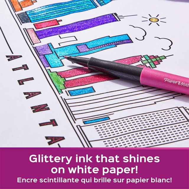 Paper Mate felt tip pens metallic glitter 0.7mm, UK version