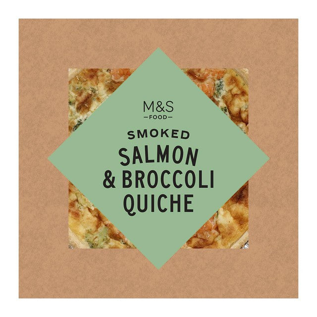 M&S Scottish Salmon Broccoli Quiche 400g, imported from the UK