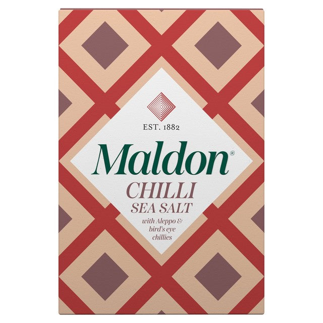 Maldon chilli sea salt flakes 100g, imported from the UK