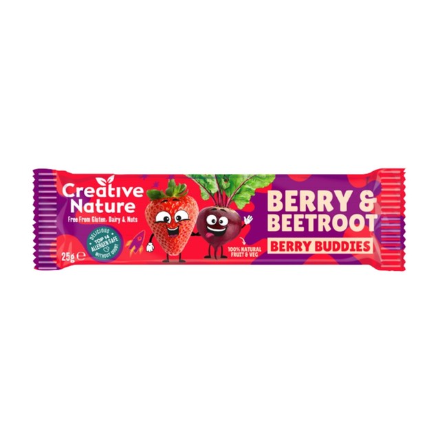 Creative Nature berry and beetroot snack bars multipack 4x25g - British product