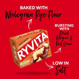 Ryvita sweet onion crispbread 200g, imported from the UK