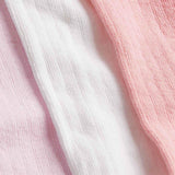 M&S girls cotton rich tights light pink 6-12 months, imported from the UK