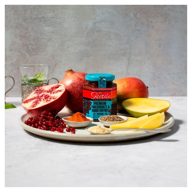 Geeta's Pomegranate & Mango Chutney 230g, UK version