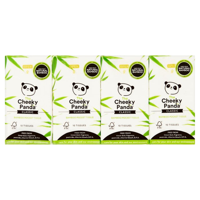 Cheeky Panda bamboo pocket tissue 10 pack - British product