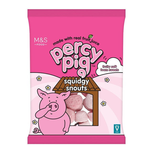 M&S Percy Pig Squidgy Snouts 170g, imported from the UK