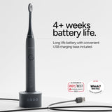 Ordo Sonic+ Electric Toothbrush and Charging Travel Case in Charcoal Grey, imported from the UK