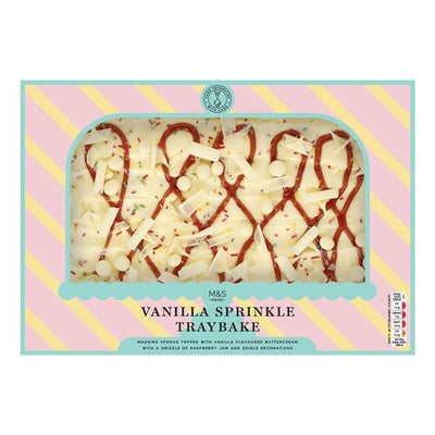 M&S Vanilla Sprinkle Traybake Cake 1.18kg