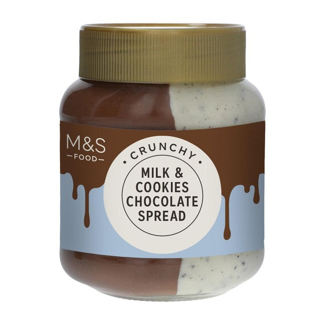 M&S crunchy milk & cookies chocolate spread 400g, imported from the UK