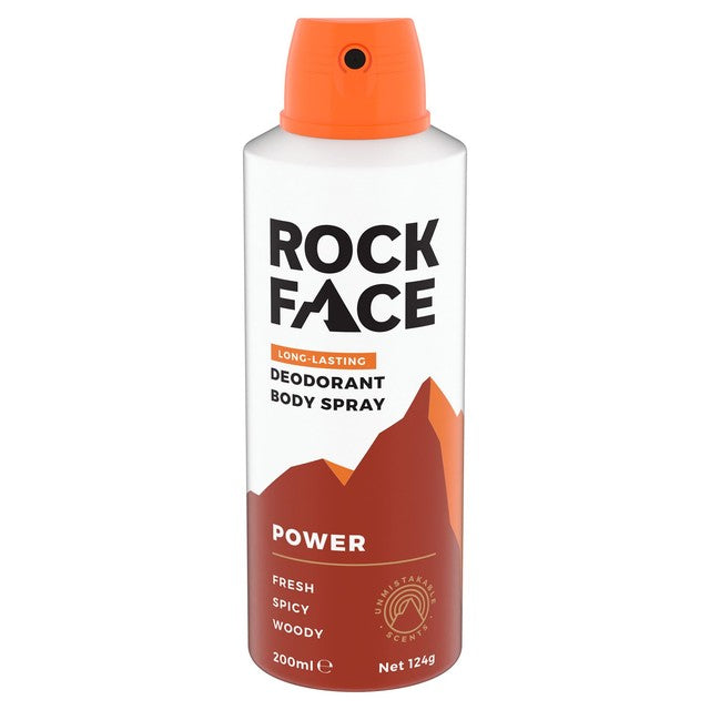 Rock Face Power Deodorant Body Spray 200ml, imported from the UK