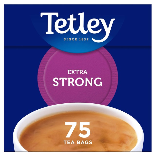 Tetley extra strong tea bags 75 pack (British brand)