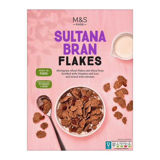M&S Sultana Bran Flakes 500g, imported from the UK