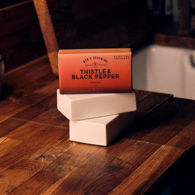 Scottish Fine Soaps Thistle Black Pepper soap - British product