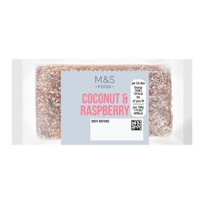 M&S Kokosnuss- & Himbeer-Kuchenlaib Britisch 266g