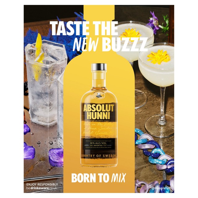 Absolut Hunni honey flavoured vodka 70cl - British product