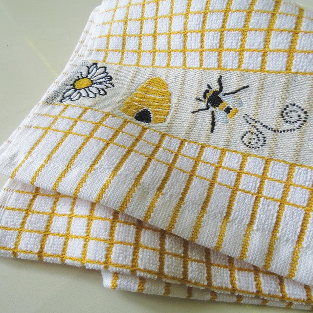 Samuel Lamont Honey Bees Jacquard Tea Towel 50cm x 70cm, imported from the UK