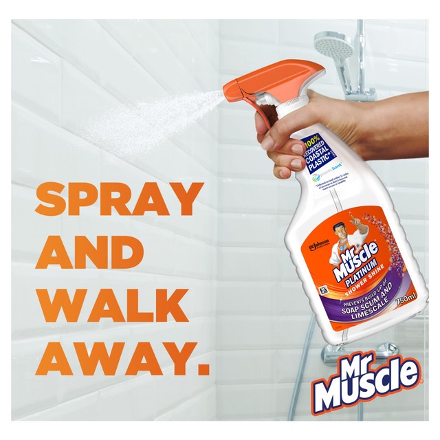 Mr Muscle Platinum Shower Shine spray 750ml, imported from the UK