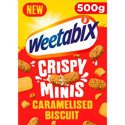 M&S Weetabix Crispy Minis Caramelised Biscuit Breakfast Cereal 500g- Buy online at McGrocer