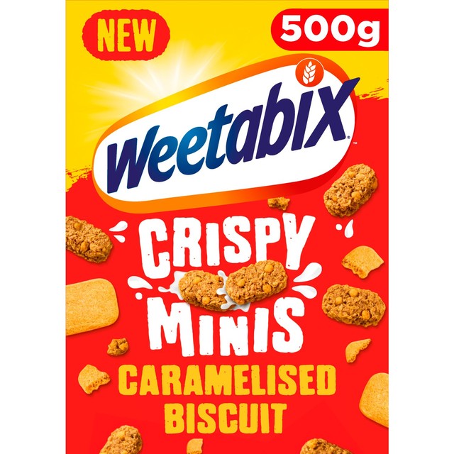Weetabix Crispy Minis Caramelised Biscuit cereal 500g (British brand)