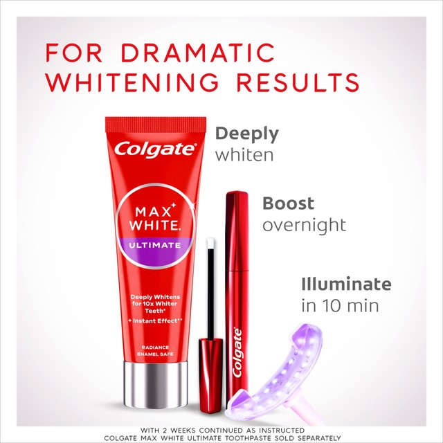 Colgate Max White LED teeth whitening kit - British product