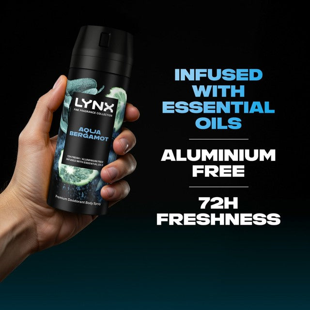 Lynx Aqua Bergamot Deodorant Body Spray 150ml, UK version