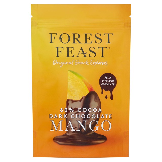 Forest Feast Belgian Dark Chocolate Mango Strips 100g - British product