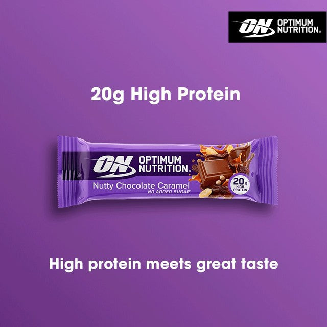Optimum Nutrition chocolate caramel protein bar Peanut Raisin 70g (British brand)
